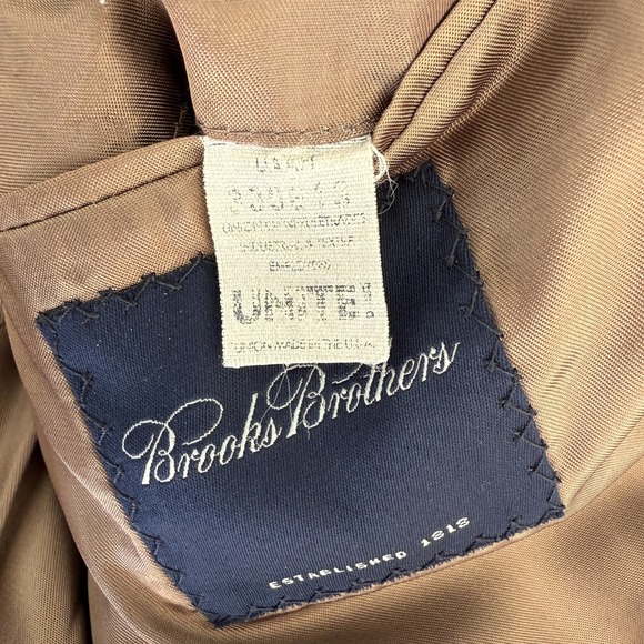 Men's Brooks Brothers Classic 2 Button 100% Wool Blazer - 40R (Made in USA) - Picture 7 of 9